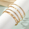 Wholesale Alloy Punk Vintage Geometric Twist And Glow Bracelet With Electroplating