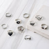 Wholesale Alloy Retro Animal Geometric Ring With Poker Card Pattern Electroplating For Women