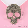 Wholesale Alloy Retro Antique Skull Head Accessories Gun Black Ghost Head Mask Electroplated Mobile Phone Case Jewelry Materials