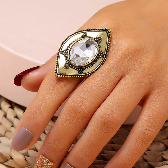 Wholesale Alloy Retro Diamondencrusted Turtle Ring For Women