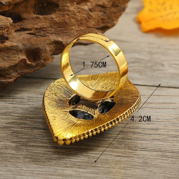 Wholesale Alloy Retro Diamondencrusted Turtle Ring For Women