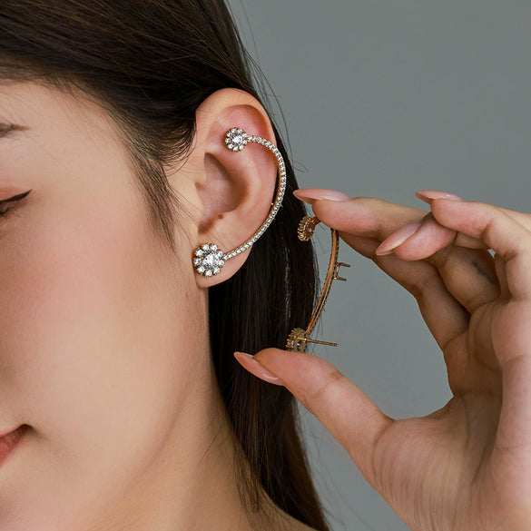 Wholesale Alloy Retro Electroplating Ear Clip Earrings For Women