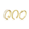 Wholesale Alloy Retro Geometric Animal Style Oil Dripping Butterfly Ring Set With Electroplating For Women