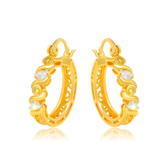Wholesale Alloy Retro Geometric Earrings Plated With Gold