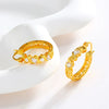 Wholesale Alloy Retro Geometric Earrings Plated With Gold