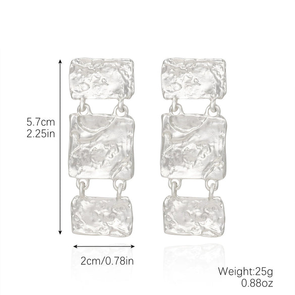 Wholesale Alloy Retro Geometric Earrings With Electroplating For Women