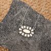 Wholesale Alloy Retro Geometric Oval Turquoise Pendant Necklace With Conventional Chain And Electroplating Treatment