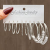 Wholesale Alloy Retro Geometric Square Women's Earrings Set With Pearls