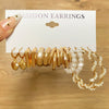 Wholesale Alloy Retro Geometric Square Women's Earrings Set With Pearls
