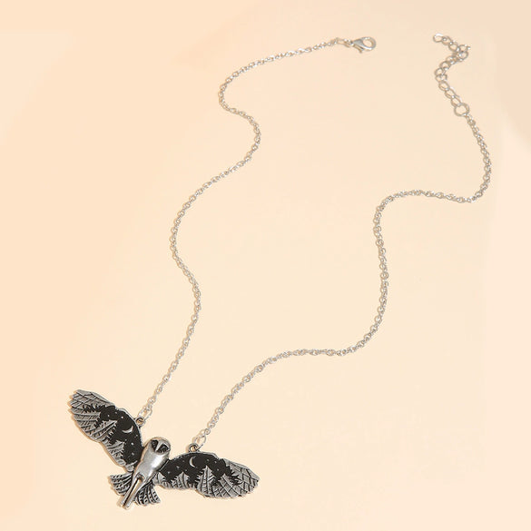 Wholesale Alloy Retro Owl Pendant Necklace With Animal Pattern Punk Style Carving And Electroplating For Men And Women