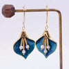 Wholesale Alloy Retro Style Flower Earrings With Electroplating For Women