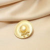 Wholesale Alloy Retro Style Flower Hat Brooch For Women With Electroplating Treatment
