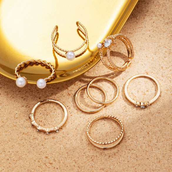 Wholesale Alloy Retro Twist Hollow Heart Butterfly Diamondembedded Open Ring Unisex