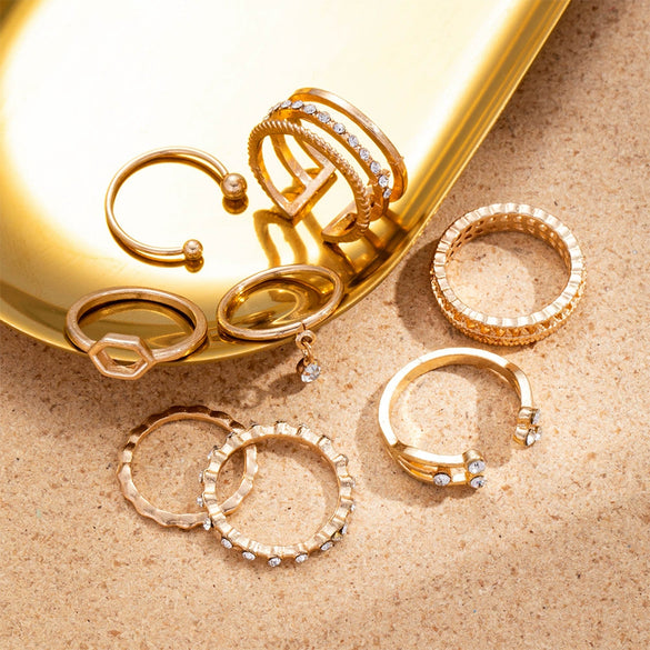Wholesale Alloy Retro Twist Hollow Heart Butterfly Diamondembedded Open Ring Unisex