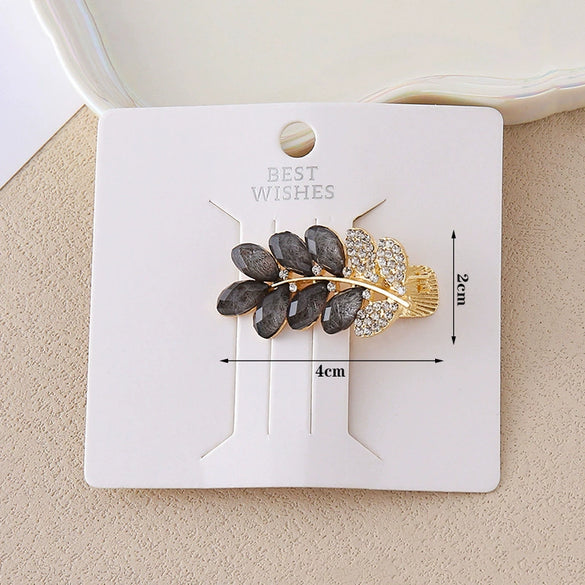 Wholesale Alloy Rhinestone Bow Duckbill Clip Hairpin With Electroplating For Women In Little Fresh Style
