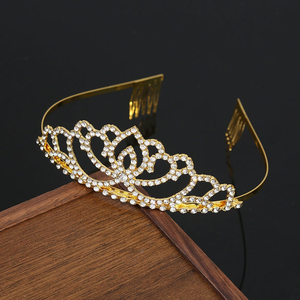 Wholesale Alloy Rhinestone Crystal Handmade Women's Crown Jewelry