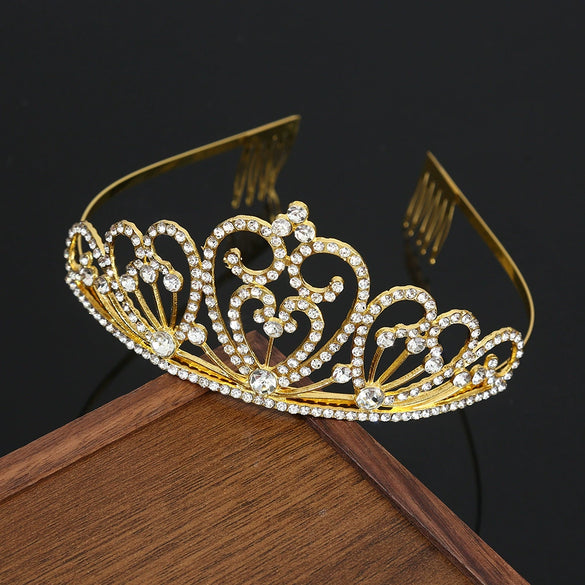 Wholesale Alloy Rhinestone Crystal Handmade Women's Crown Jewelry