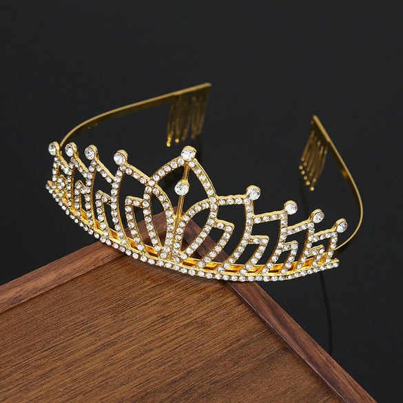Wholesale Alloy Rhinestone Crystal Handmade Women's Crown Jewelry