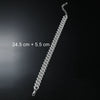 Wholesale Alloy Rhinestone Inlaid Geometric Cuban Chain Men's Hip Hop Anklet