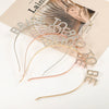 Wholesale Alloy Rhinestone Letter Bridal Headdress Hairband For Women Simple Style With Electroplating