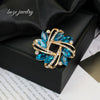 Wholesale Alloy Rhinestoneencrusted Geometric And Flower Brooches For Scarves With Electroplating