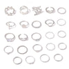Wholesale Alloy Ring With Golden Butterfly And Geometric Leaves Design Hollow Twist Style Electroplated For Women