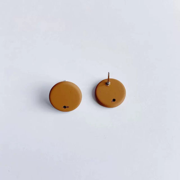Wholesale Alloy Round Earrings With Spray Paint And Baking Paint Treatment Diy Jewelry Accessories