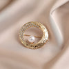 Wholesale Alloy Round Pearl Geometric Minimalist Women's Electroplated Brooch