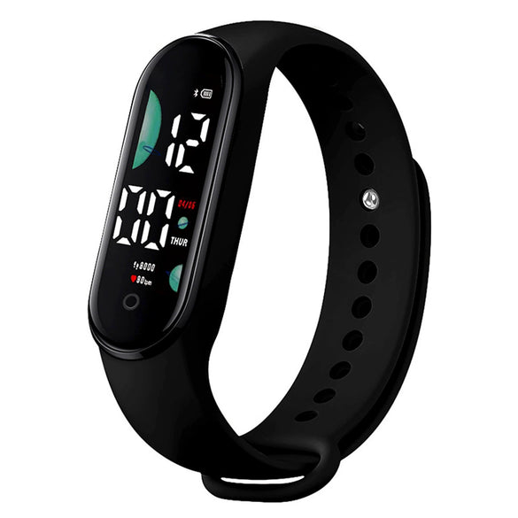 Wholesale Alloy Rubber Electronic Watch For Girls With Oval Dial And Spiral Crown Leisure Style