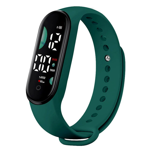 Wholesale Alloy Rubber Electronic Watch For Girls With Oval Dial And Spiral Crown Leisure Style