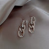 Wholesale Alloy S925 Silver Needle Geometric Earrings With Electroplating Treatment Cold Style For Women