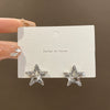 Wholesale Alloy S925 Silver Stud Earrings With Hollowout Star Design And Electroplating For Women