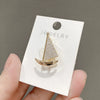 Wholesale Alloy Sailing Brooch With Flower Pattern For Women Natural Style Electroplated