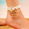 Wholesale Alloy Shell Starfish Beads Beaded Multi Layer Anklet For Women Bohemian Ocean Holiday Style