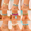 Wholesale Alloy Shell Starfish Beads Beaded Multi Layer Anklet For Women Bohemian Ocean Holiday Style