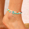 Wholesale Alloy Shell Starfish Beads Beaded Multi Layer Anklet For Women Bohemian Ocean Holiday Style