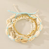 Wholesale Alloy Shell Starfish Beads Beaded Multi Layer Anklet For Women Bohemian Ocean Holiday Style
