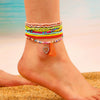 Wholesale Alloy Shell Starfish Beads Beaded Multi Layer Anklet For Women Bohemian Ocean Holiday Style