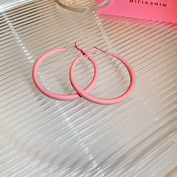 Wholesale Alloy Silver Pink Sweet Flower Ear Studs With Electroplating For Women Mori Cute Joker Design