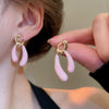 Wholesale Alloy Silver Pink Sweet Flower Ear Studs With Electroplating For Women Mori Cute Joker Design