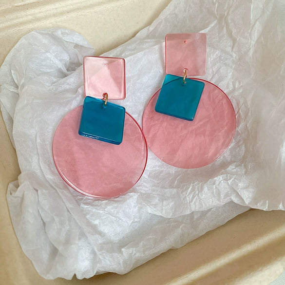 Wholesale Alloy Silver Pink Sweet Flower Ear Studs With Electroplating For Women Mori Cute Joker Design
