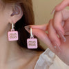 Wholesale Alloy Silver Pink Sweet Flower Ear Studs With Electroplating For Women Mori Cute Joker Design