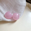 Wholesale Alloy Silver Pink Sweet Flower Ear Studs With Electroplating For Women Mori Cute Joker Design