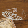 Wholesale Alloy Silver Plated Electroplating Crown Tiara Comb Women's Bridal Jewelry Hair Accessories