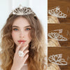 Wholesale Alloy Silver Plated Electroplating Crown Tiara Comb Women's Bridal Jewelry Hair Accessories