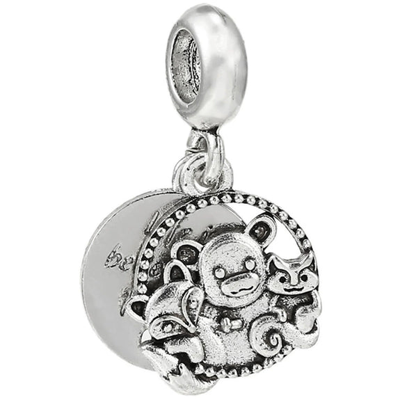 Wholesale Alloy Silverplated Beaded Diy Bracelet And Necklace Accessories With Totem Pattern And Electroplating Process