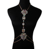 Wholesale Alloy Simple Body Chain Set With Diamonds And Flower Pattern For Women