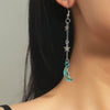 Wholesale Alloy Simple Moon And Star Women's Fashion Long Tassel Earrings With Electroplating