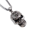 Wholesale Alloy Skull Head Geometric Hiphop Long Necklace Pendant With Box Chain And Electroplating For Men And Women