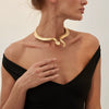 Wholesale Alloy Snake Animal Retro Electroplated Clavicle Chain Necklace